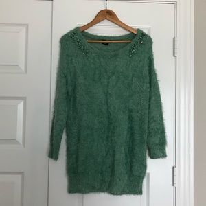 Embellished Sweater Dress